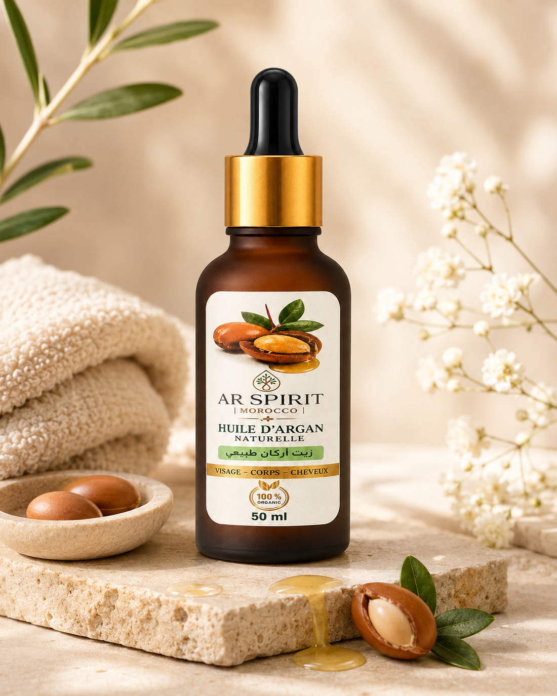 Huile d’argan naturelle AR SPIRIT 50 ml