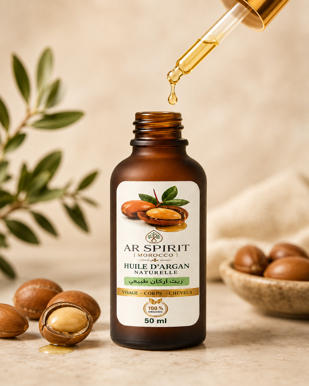 Huile d’argan naturelle AR SPIRIT 50 ml