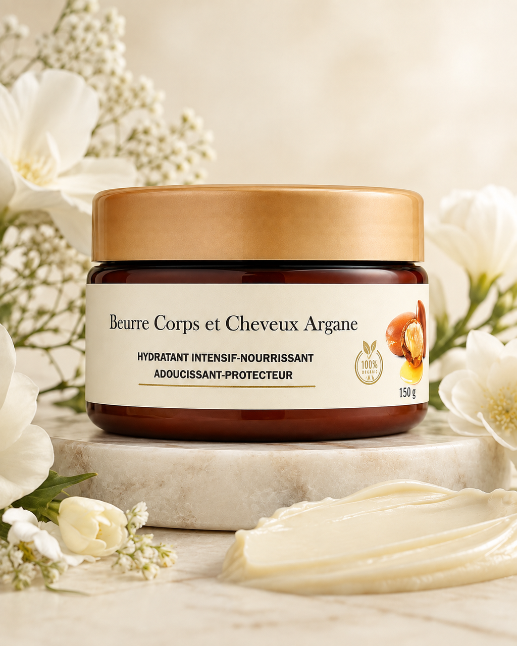 Beurre corps et cheveux à l’argan AR SPIRIT 150 g