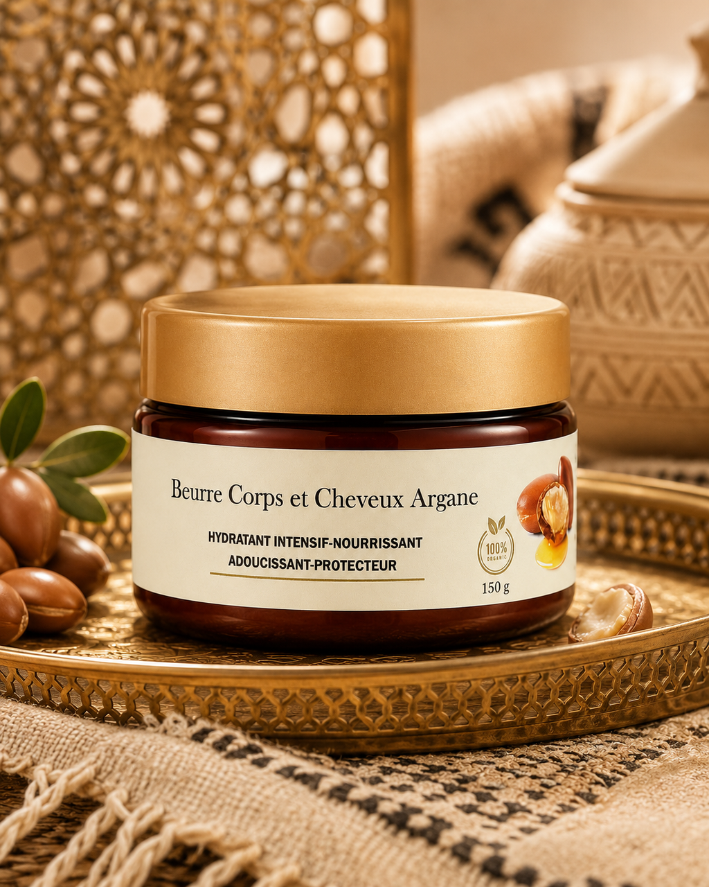 Beurre corps et cheveux à l’argan AR SPIRIT 150 g
