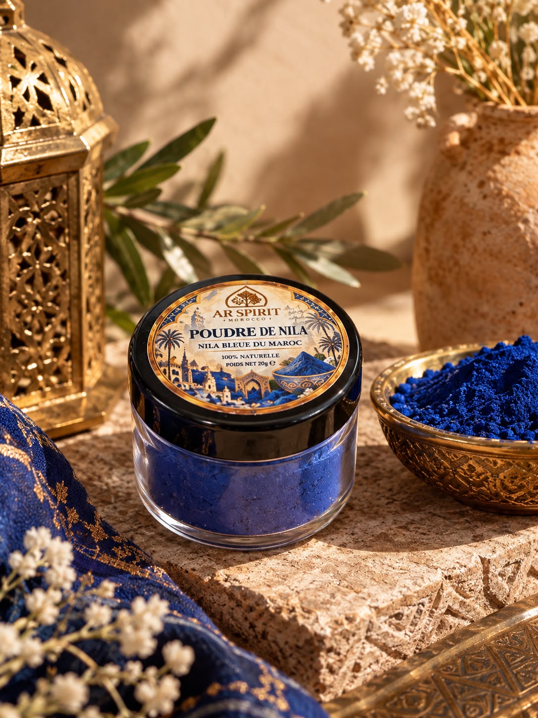 Poudre de Nila Bleue du Maroc – 20 g